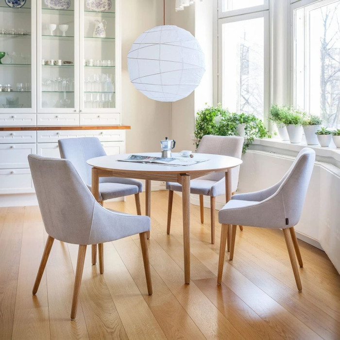 Barbaros pietų stalas (ąžuolas/baltas) Barbaros pietų stalas (ąžuolas/baltas)